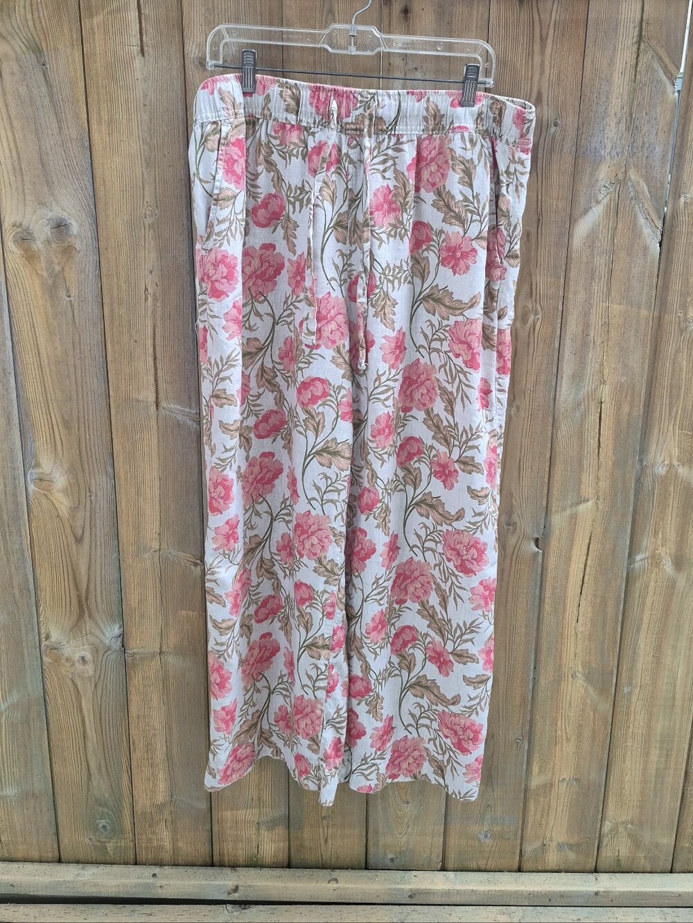 Joie 100% Linen Floral Print Pants Size Xl